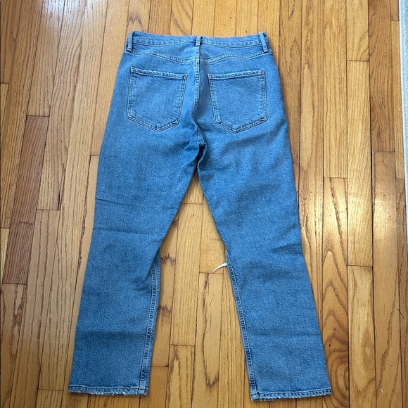 Distressed Agolde “Riley” Blue Jeans - Picture 5 of 5